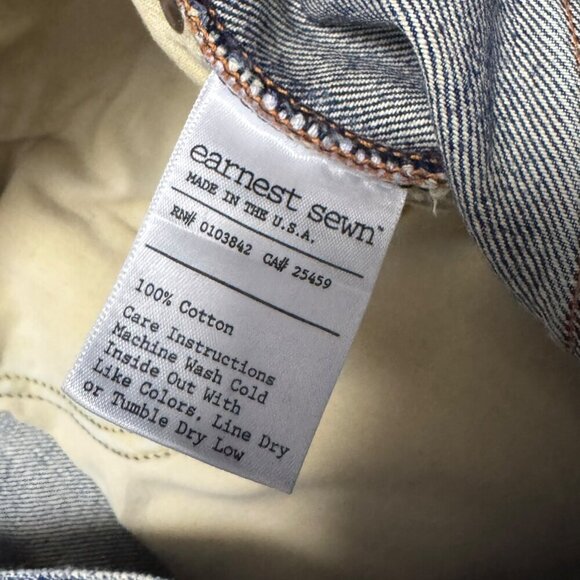 EARNEST SEWN Fulton 409 Straight Leg Designer Selvedge Denim Jeans Mens 40x33 - Picture 7 of 9